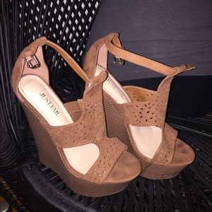 🖤🖤Just Fab Brown Wedges🖤🖤
